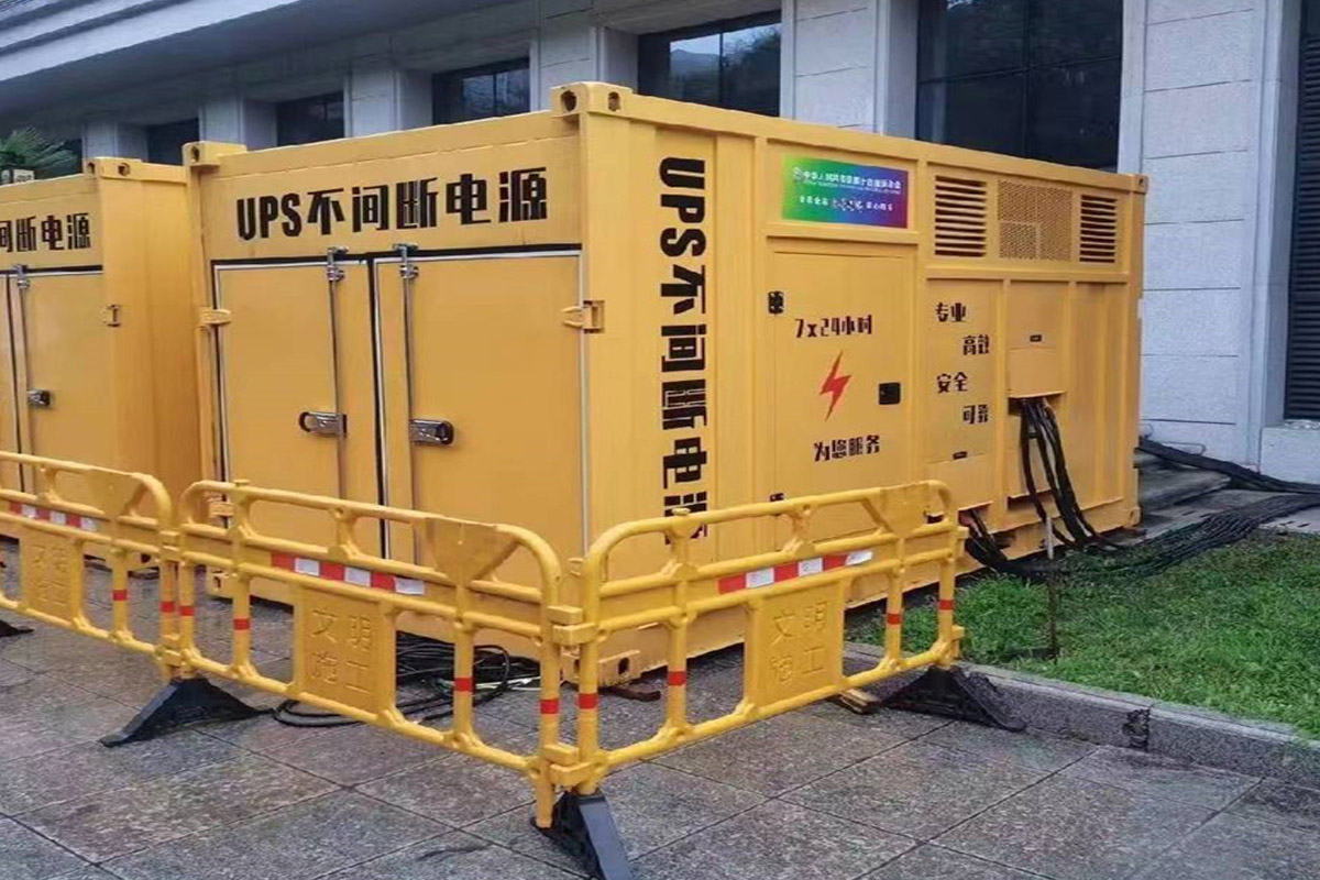 黄南发电机租赁施工现场