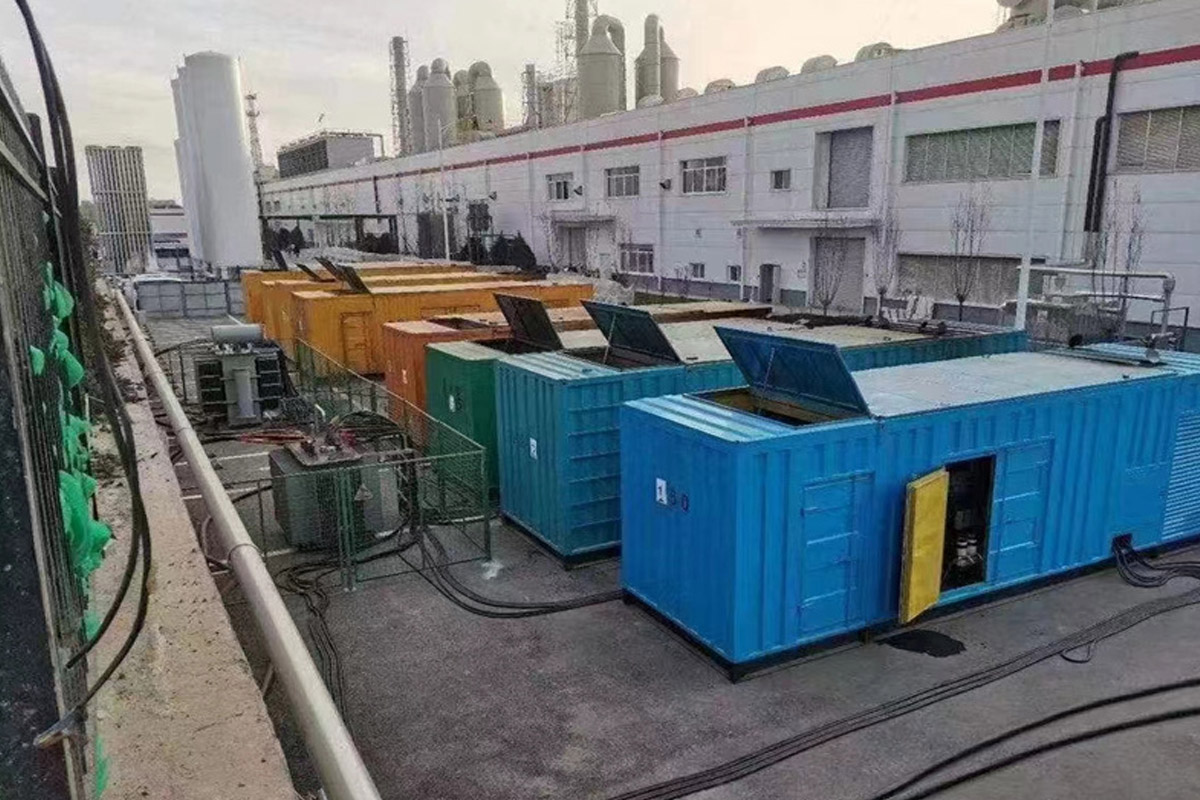 黄南发电机租赁施工现场